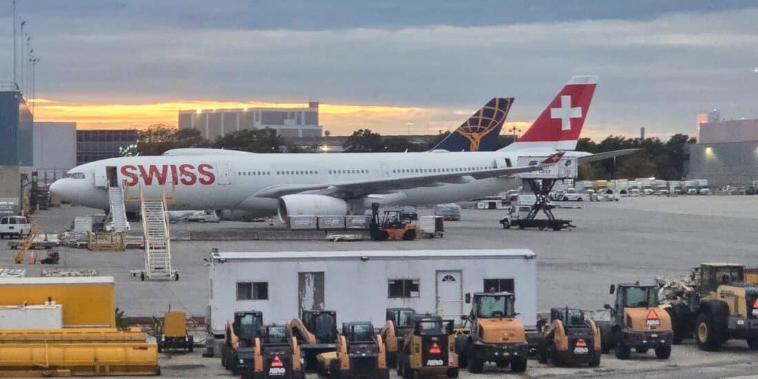 SWISS parked in JFK