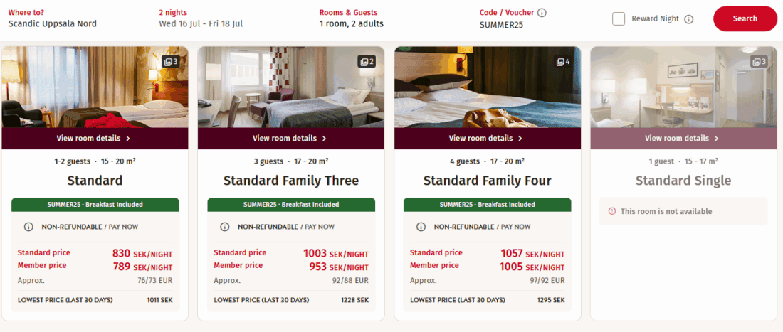 Scandic Summer Sale Rate