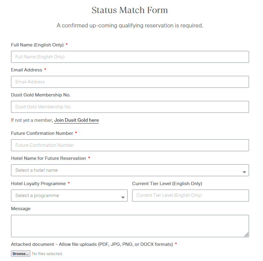 Status Match Dusit Gold II