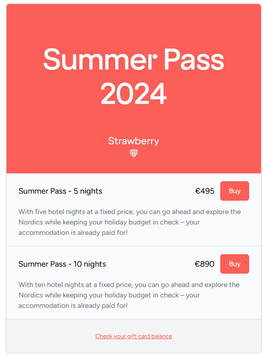 Summer pass 2024 Strawberry