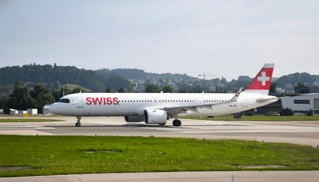 Swiss A320 before takeoff in Zurich
