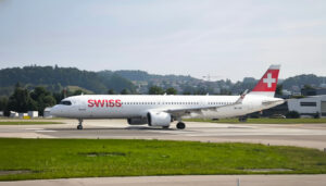 Swiss A320 before takeoff in Zurich