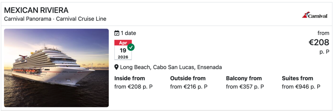 TD Cruises Panorama Feb 2026