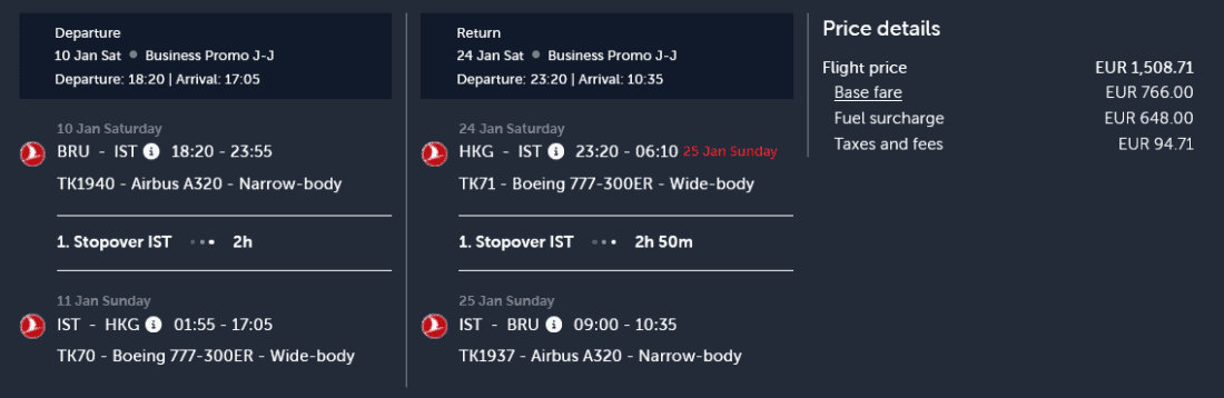 TK BRU HKG C 1500