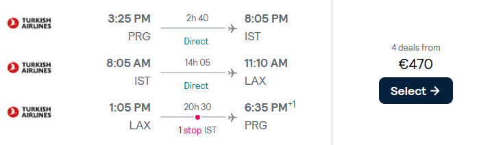 TK PRG IST LAX 470