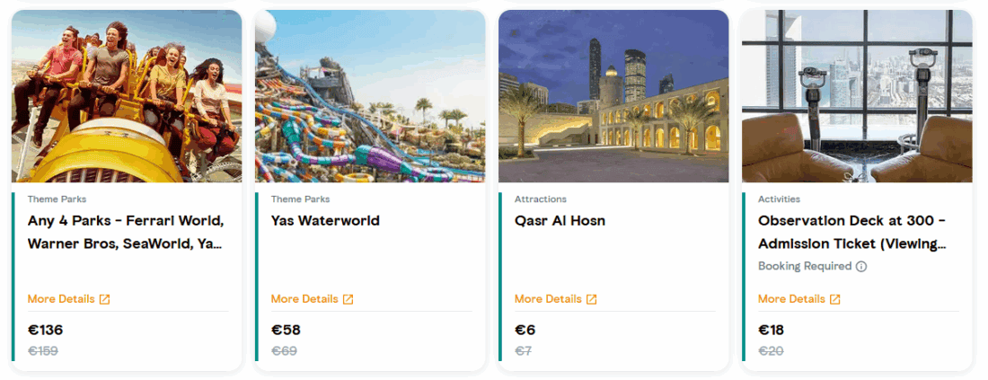 The Abu Dhabi Pass Discount Selection