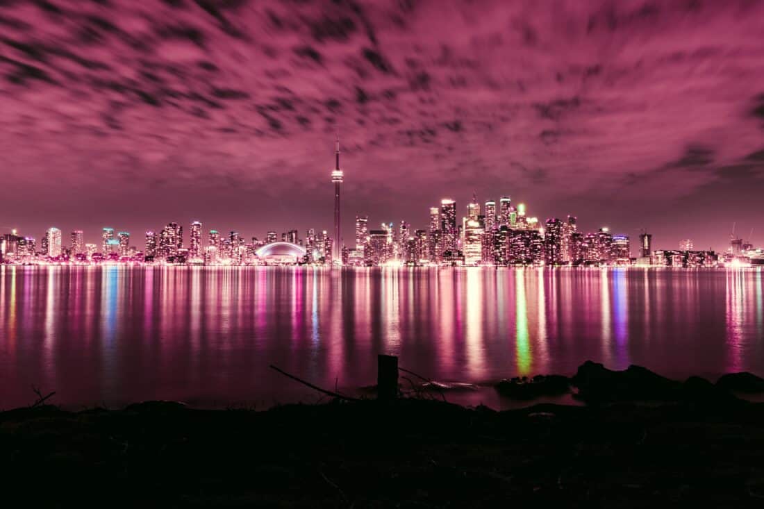 Toronto Skyline from Toronto Island by night