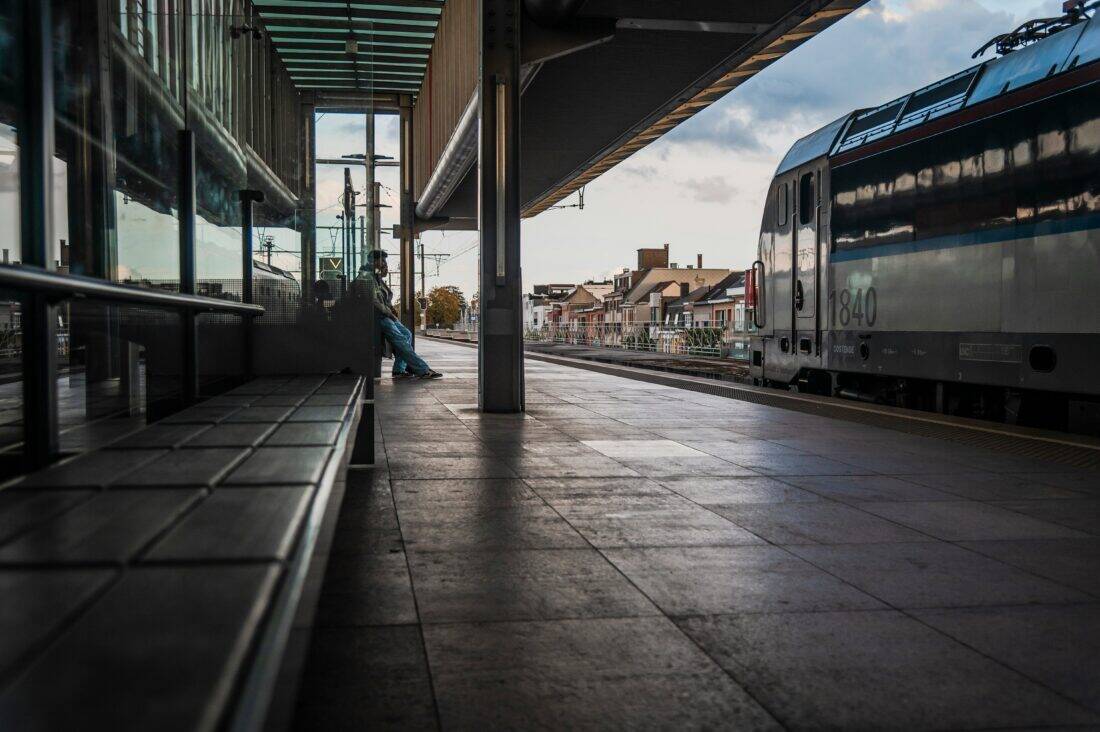 Train in Ghent Station