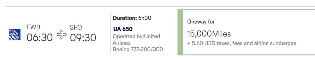 United Award Ticket
