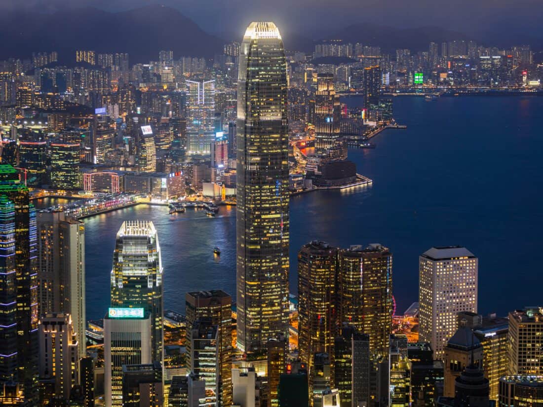 Victoria Peak View Hong Kong by Night
