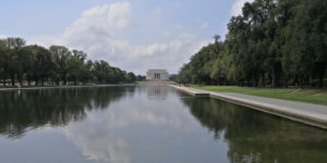 Washington DC Lincoln Memorial Water