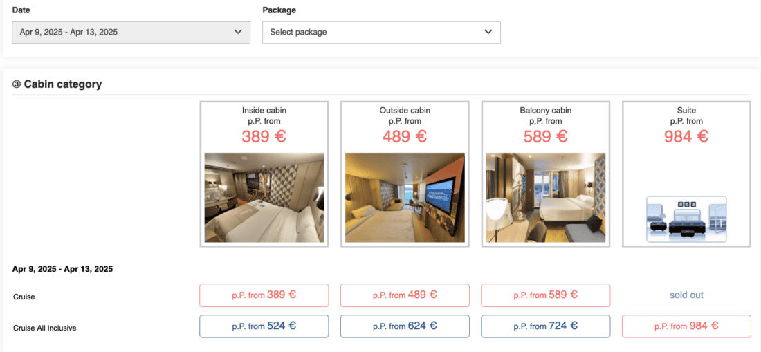 costa smeralda april 5 nights