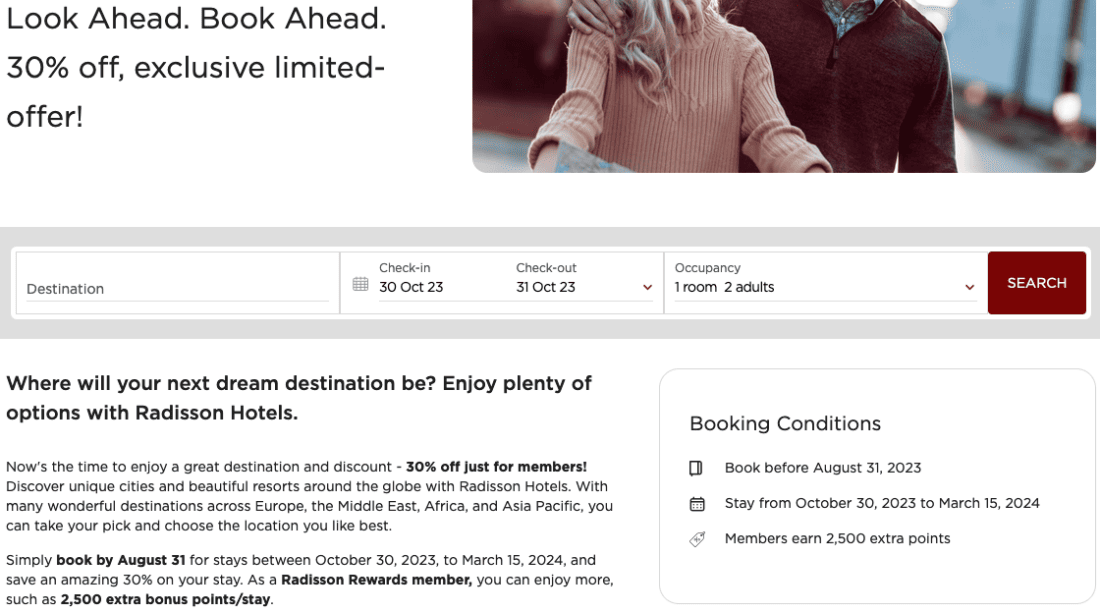 Radisson Sale Up to 30 Discount on NonRefundable Rates with