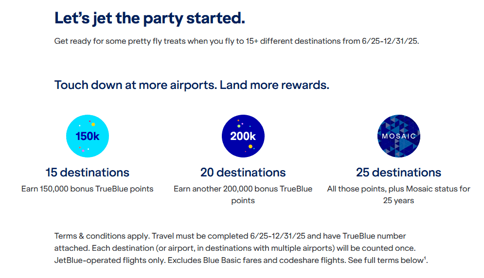 jetBlue 25 for 25