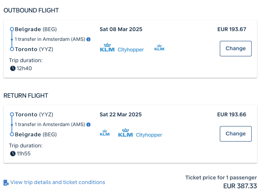 kl beg yyz