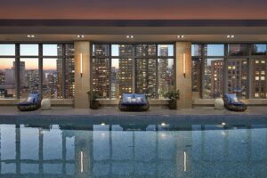 mandarin oriental new york wellness pool dusk 02
