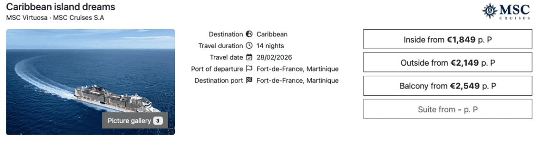 msc virtuosa caribbean