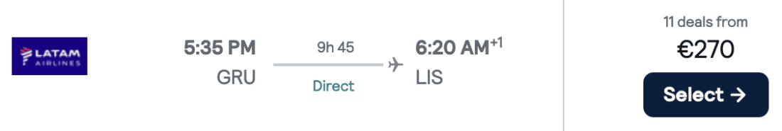 one way latam gru lis