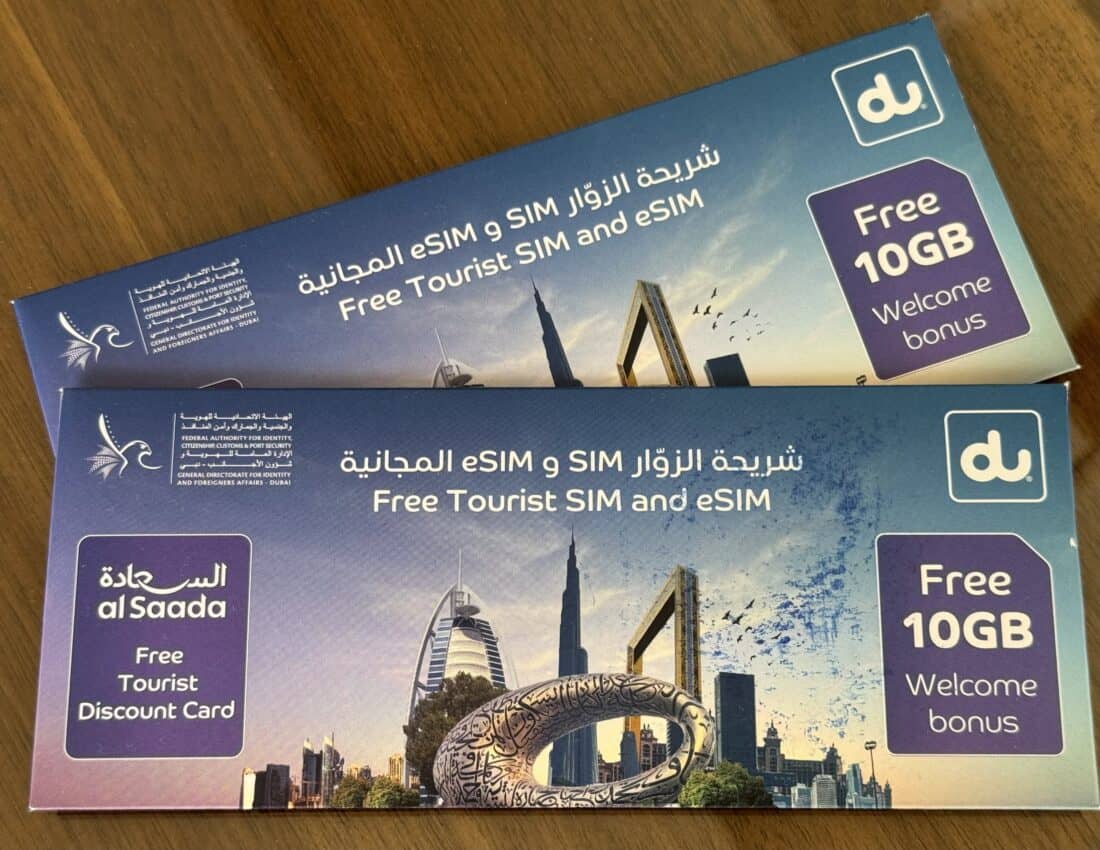Du Free Tourist SIM and eSIM