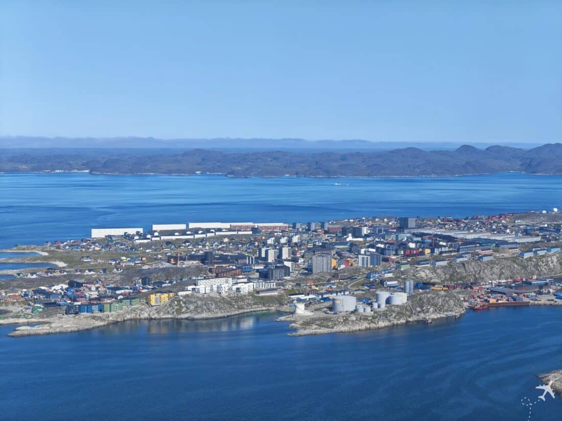 Aerial view of Nuuk