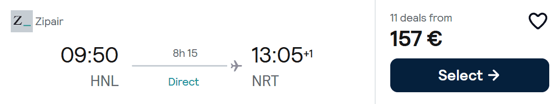 HNL NRT 157