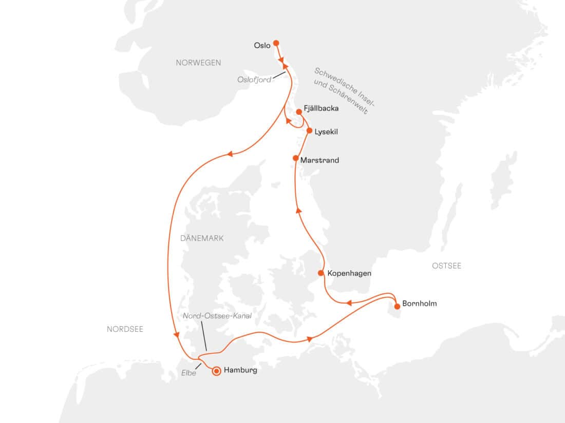 Hanseatic Nature Scandinavia Itinerary Map