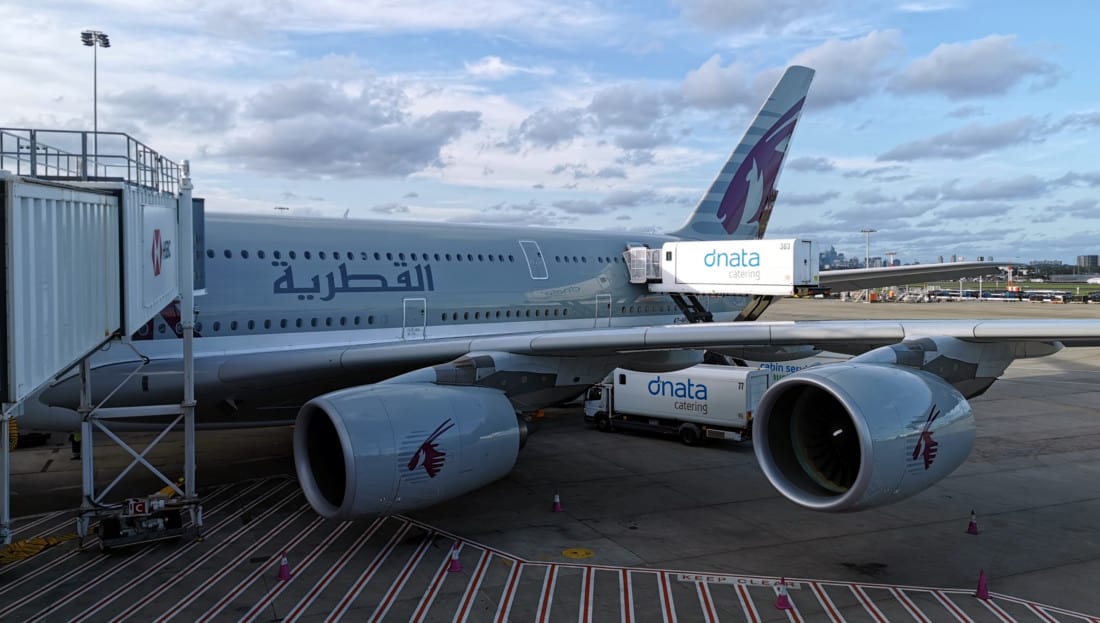 Qatar Eco Airbus A380 Aussenansicht crop