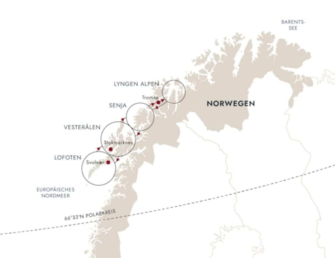 Routing map MS Spitsbergen