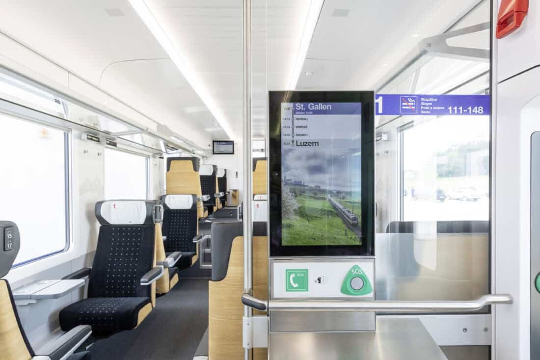 Südostbahn SOB Traverso 1st class seating