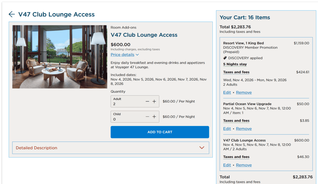 Outrigger direct booking rate screenshot