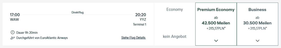 WAW YYZ