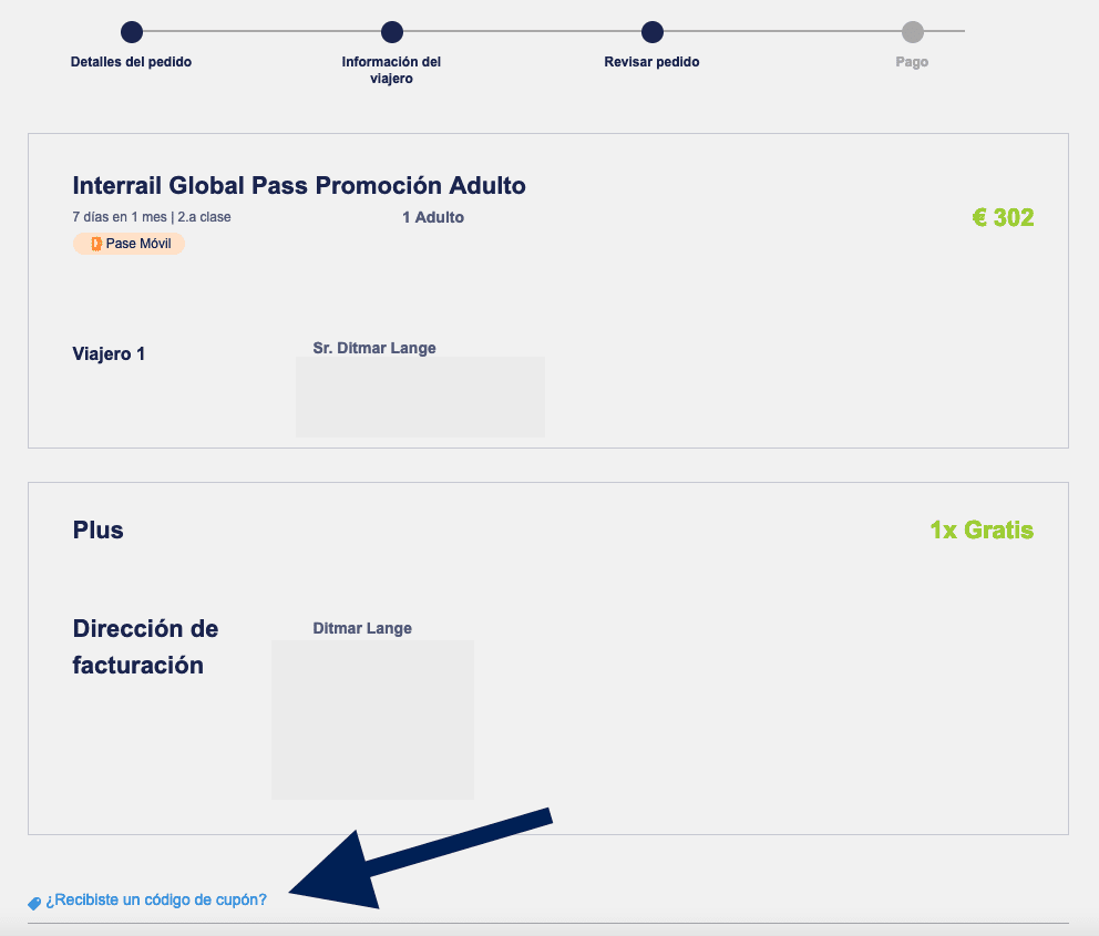 interrail codigo de cupon