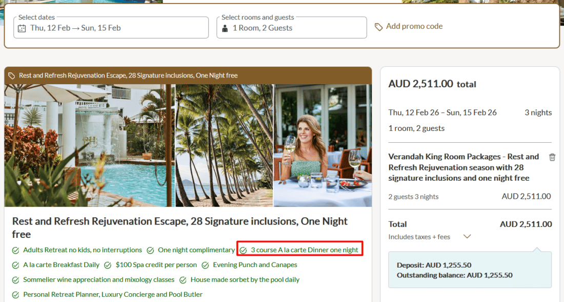 the reef house price check