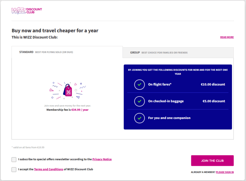 Perks for Cash Looking at Wizz Air