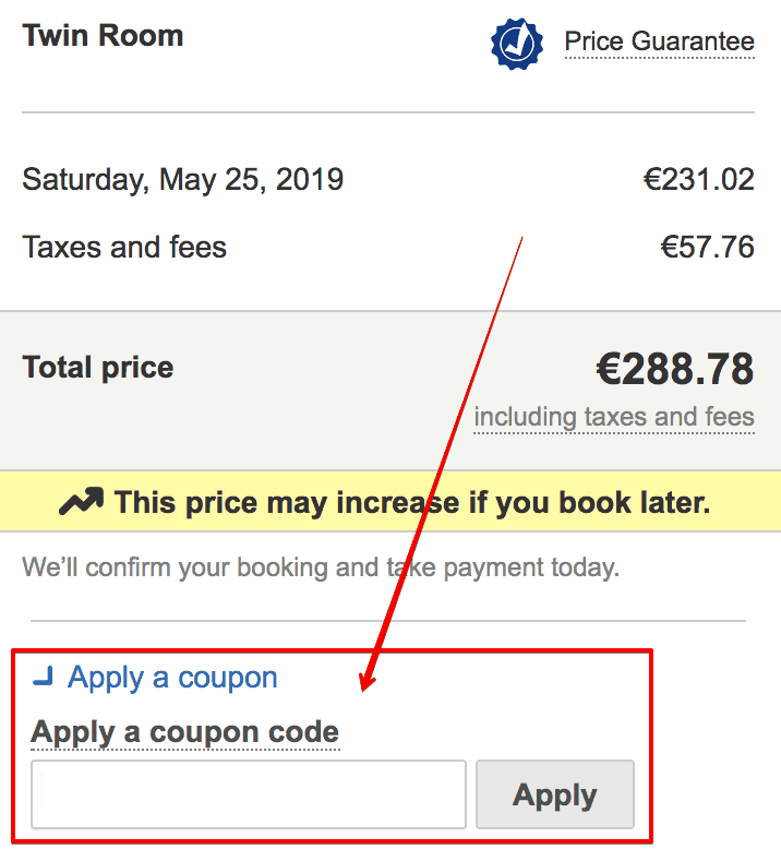 Hotels.com redeem coupon code