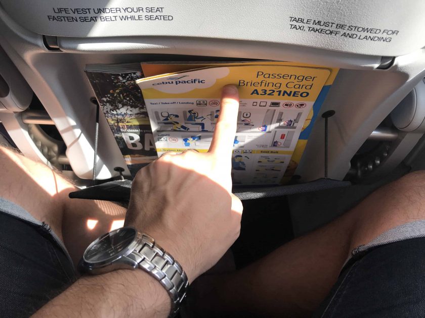 Cebu Pacific Review Seat Pocket