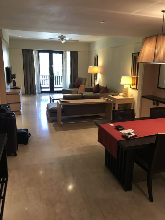 Conrad Bali Review Suite Living Room