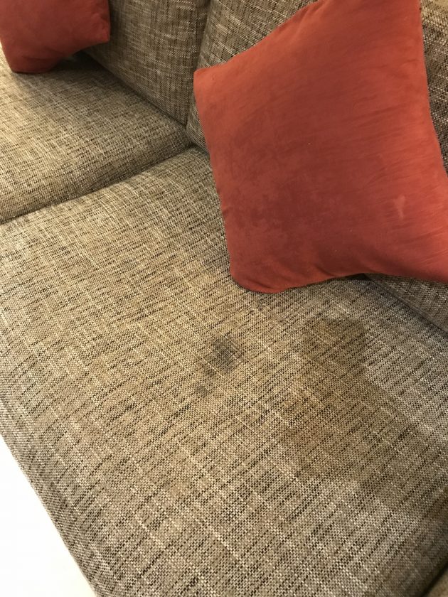 Conrad Bali Review Suite Wear And Tear Sofa 1