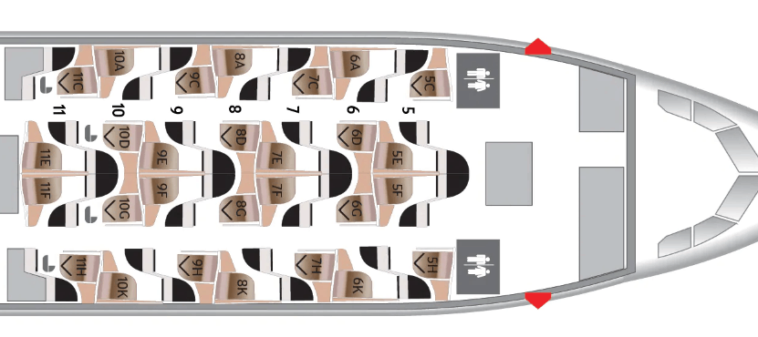 EY 787 business seat map